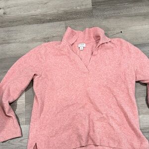J. Crew Dusky Pink V-Neck Pullover Sweater